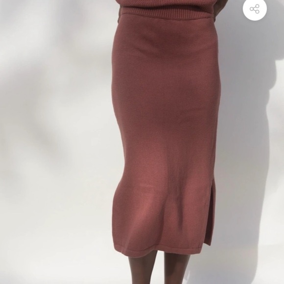 Raised by Water 100% Cotton Knit Midi Skirt - Picture 3 of 9